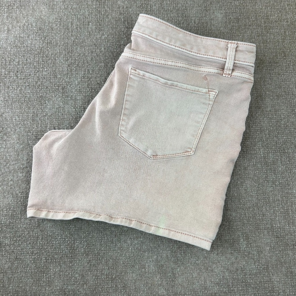 Mossimo Midi Shorts Womens 10/30R Blush Pink Denim Cotton Super Stretch Mid Rise
